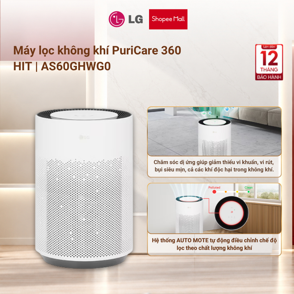 Máy lọc không khí LG PuriCare 360 Hit AS60GHWG0.ABAE