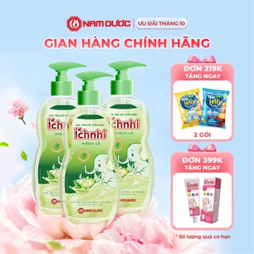 Combo 3 chai Sữa tắm gội thảo mộc Ích Nhi, chai 200ml, sữa tắm cho bé giúp giảm mụn nhọt,hăm da,rôm sảy,ngứa, dưỡng da
