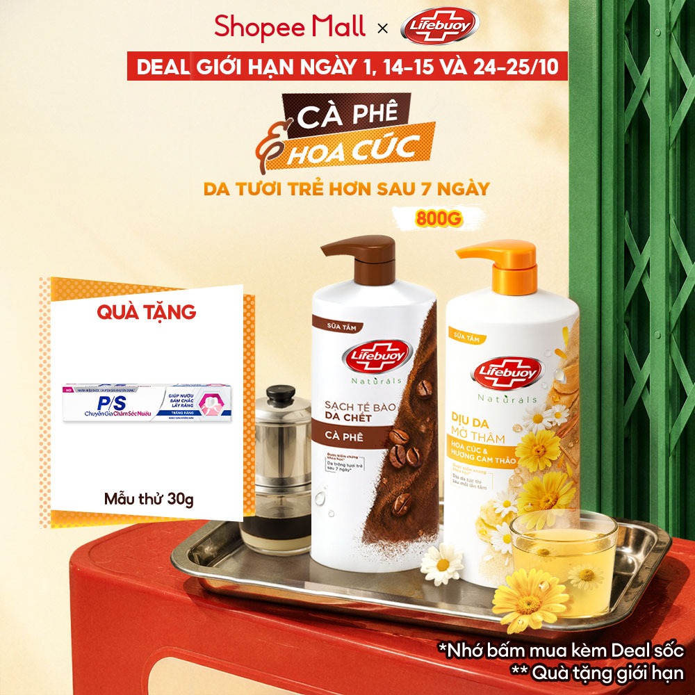 [PHIÊN BẢN GIỚI HẠN 20/10] Sữa Tắm Lifebuoy Hoa Cúc & Cà Phê 800G | BigBuy360 - bigbuy360.vn