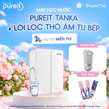 [LẮP ĐẶT 0Đ | COMBO MỚI] Máy Lọc Nước Âm tủ bếp Pureit Tanka [5000L] + Lọc Thô Trong Suốt Âm Tủ Bếp
