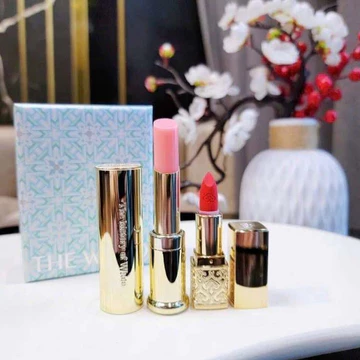 Set son The Whoo Limited Edition son dưỡng Pink + son lì mini màu 24 đỏ cam