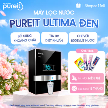[LẮP ĐẶT 0Đ] Máy Lọc Nước treo tường/ để bàn Pureit Ultima Đen [BH 12 THÁNG]