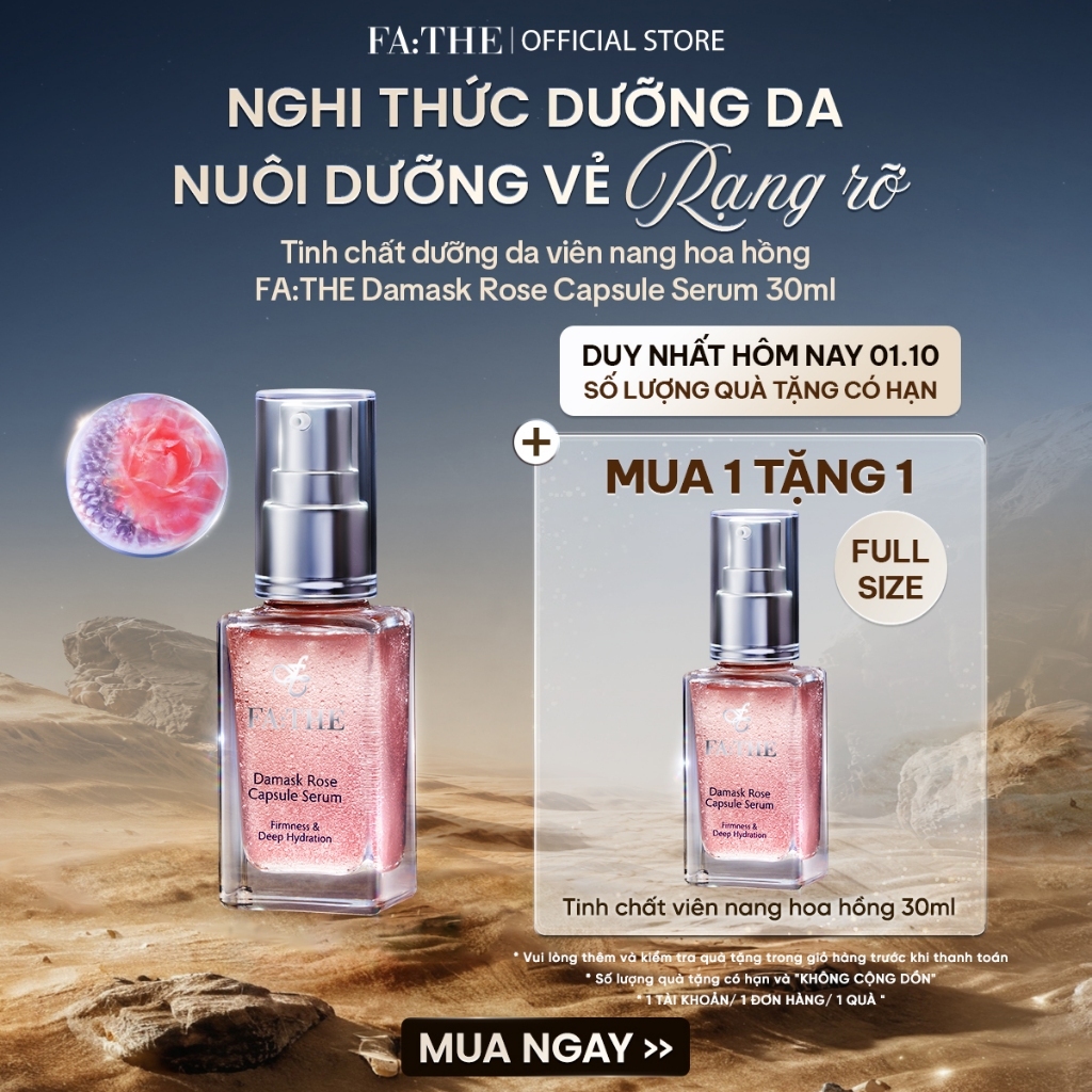 Tinh Chất Viên Nang Hoa Hồng FATHE Damask Rose Capsule Serum 30ml