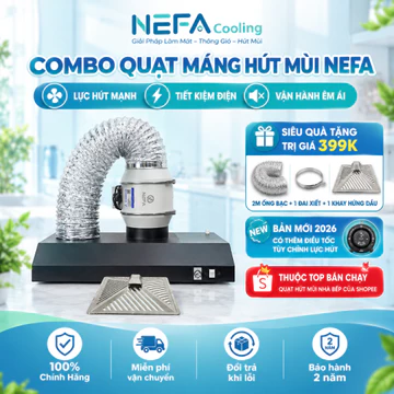 [TOP BÁN CHẠY] Combo Quạt Hút Mùi Thông Gió Nefa Và Máng Hút Mùi Bếp Sơn Tĩnh Điện Hút Sạch Các Mùi Hôi Nhanh Chóng