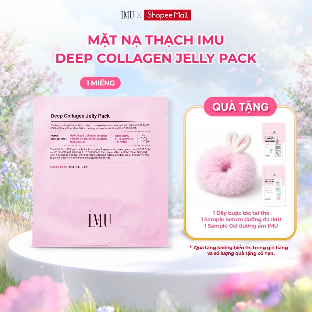 Mặt Nạ Thạch IMU Deep Collagen Jelly Pack Cấp Ẩm, Phục Hồi, Dưỡng Sáng