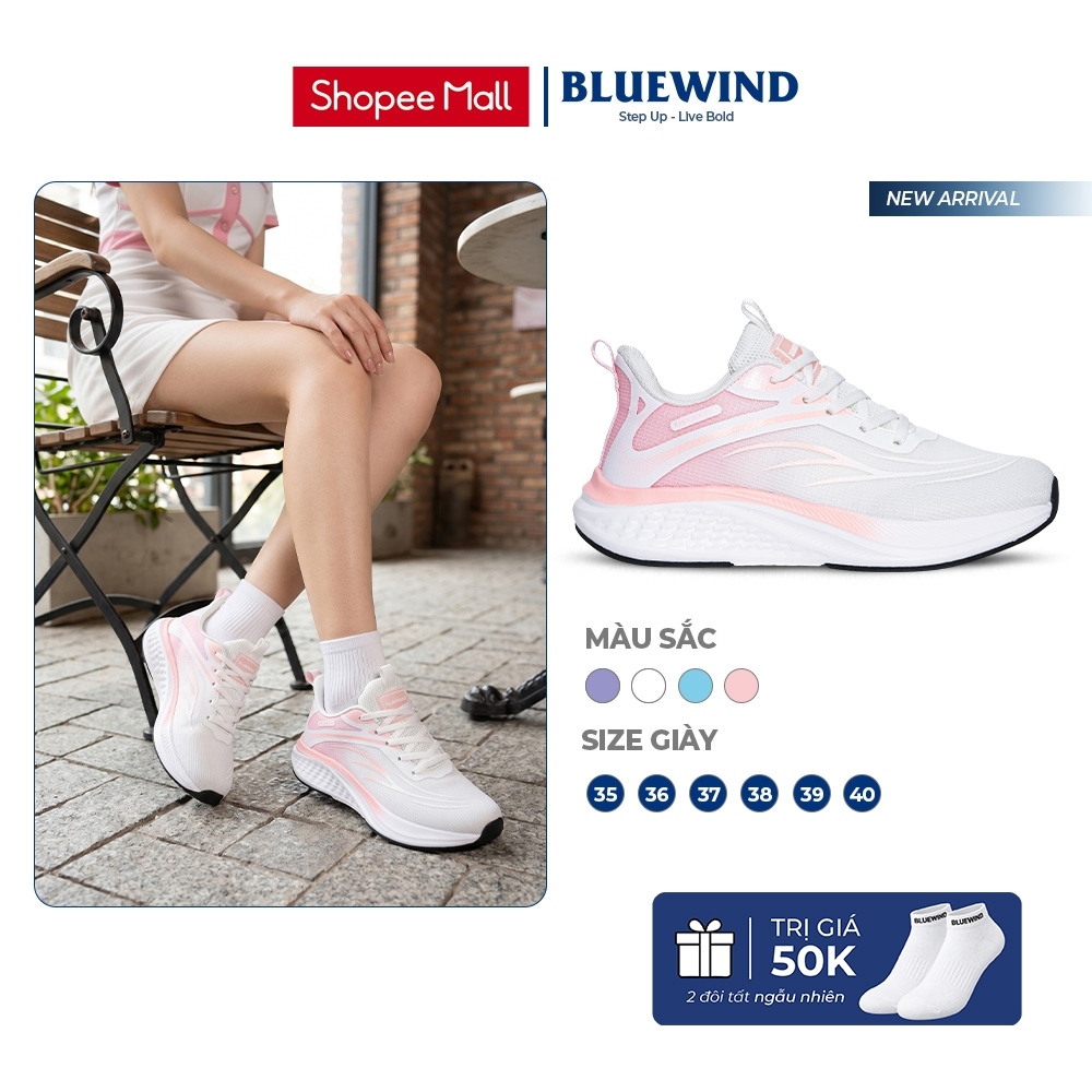 [TĂNG SIZE] Giày Thể Thao Nữ BLUEWIND Đế 4cm Siêu Nhẹ, Êm Chân, Phong Cách Năng Động 68899