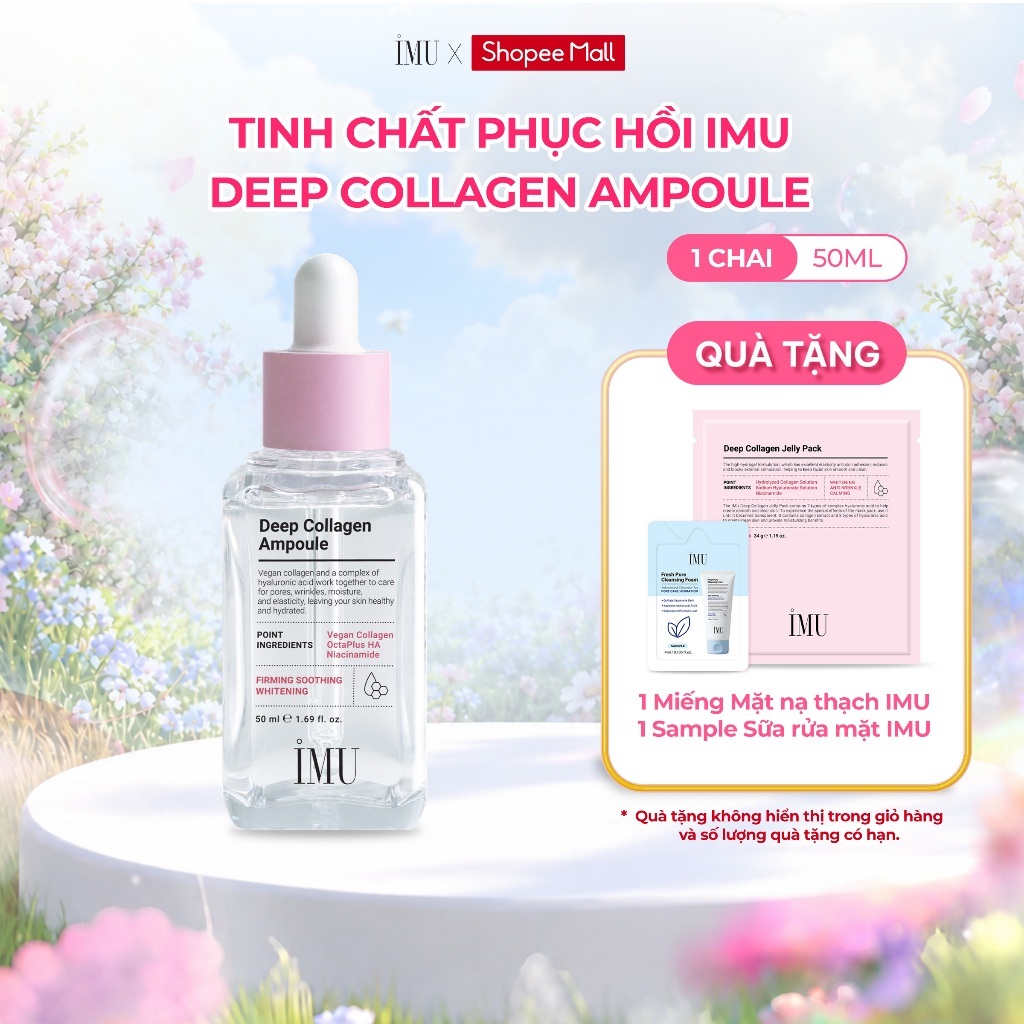 Tinh Chất Serum Phục Hồi IMU Deep Collagen Ampoule Cấp Ẩm Sâu Đa Tầng & Phục Hồi Da Tổn Thương 50ml