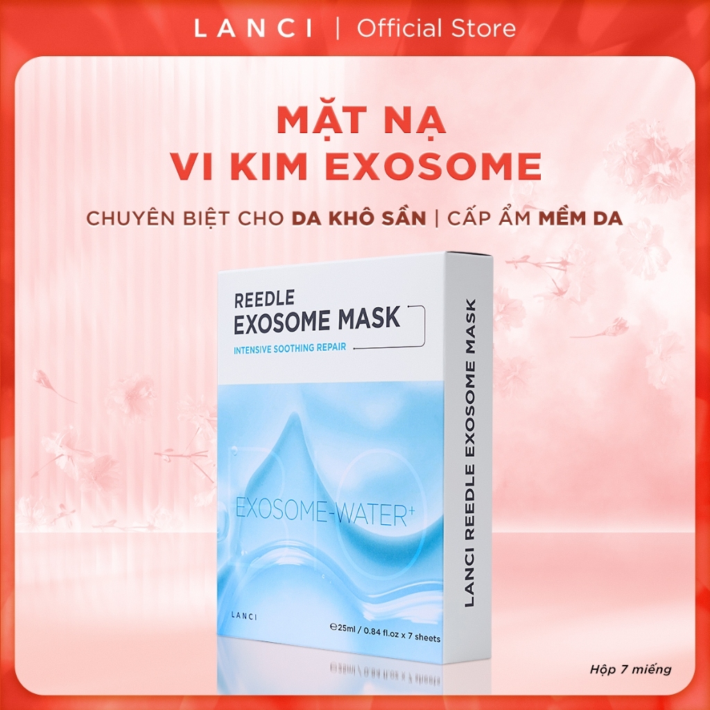 Mặt Nạ Vi Kim Exosome chuyên biệt cho da khô, sần LANCI Reedle Mask - mềm ẩm, căng bóng (25ml x 7)
