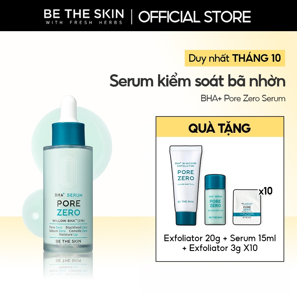 Tinh Chất Hỗ Trợ Giảm Mụn & Kiểm Soát Bã Nhờn BHA + Pore Zero Serum BETHESKIN 30ml