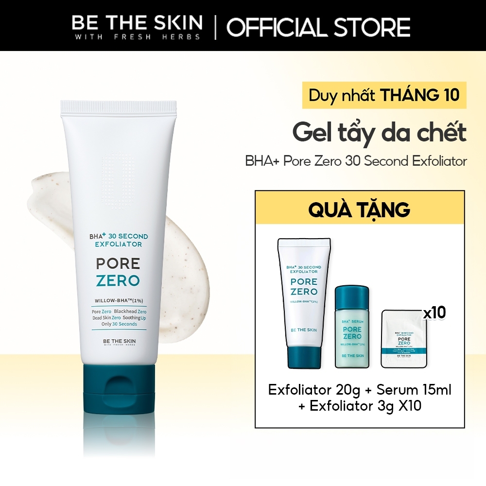Gel Tẩy Da Chết Be The Skin BHA+ 30 Second Exfoliator Pore Zero BETHESKIN 100g
