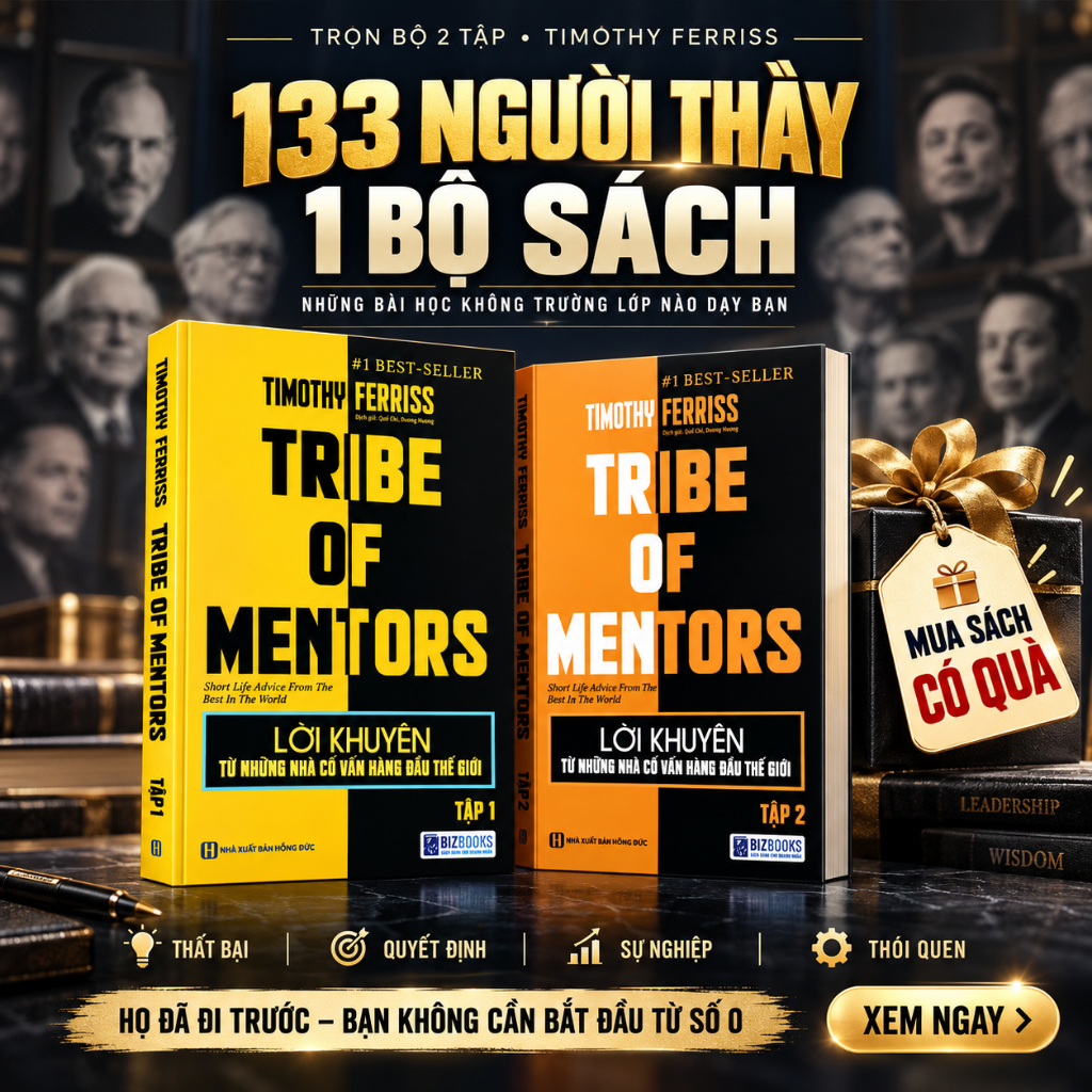 Combo 2 Cuốn Sách Lời Khuyên Từ Những Nhà Cố Vấn Hàng Đầu Thế Giới - Tribe Of Mentor - Tập 1 &2 - Bizbooks