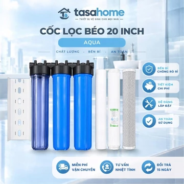 Bộ Lọc Thô Đầu Nguồn 3 Cột 20 Inch BigBlue Nhựa ABS 1500L/H Lọc Nước Sinh Hoạt 3 Cấp