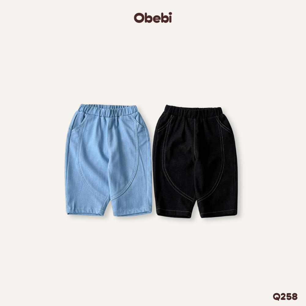 Quần Dài Năng Động Đi Học Đi Chơi Thời Trang Obebi Vải Mềm Mát Mùa Hè Cho Bé Trai Bé Gái Từ 8 - 22kg Q258