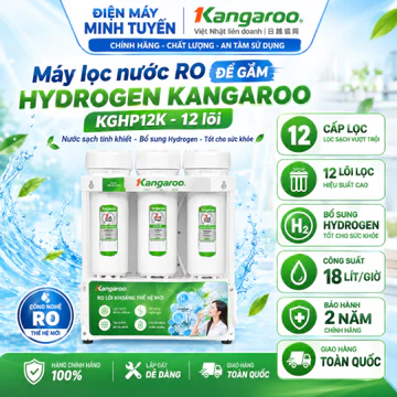 Máy Lọc Nước Hydrogen Kangaroo KGHP12K 12 Lõi, Lọc Nước Để Gầm Nhỏ Gọn, Chính Hãng Bảo Hành 24 Tháng