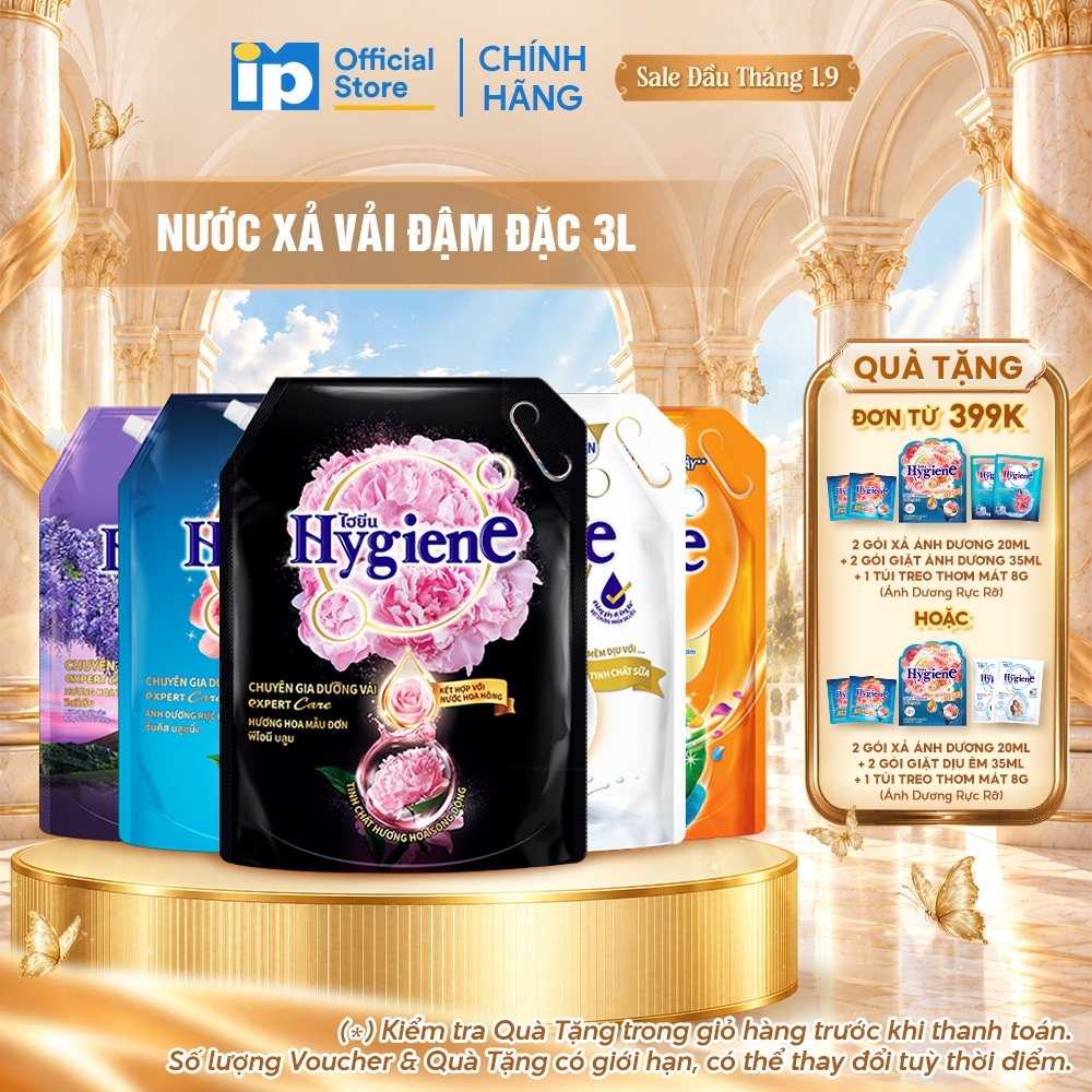 Nước Xả Vải Đậm Đặc Hygiene 3L