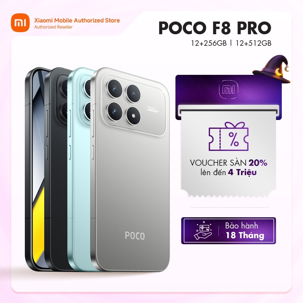 Điện thoại POCO F8 Pro (12+256GB | 12+512GB) | Màn POCO HyperRGB AMOLED 6.59" 120H