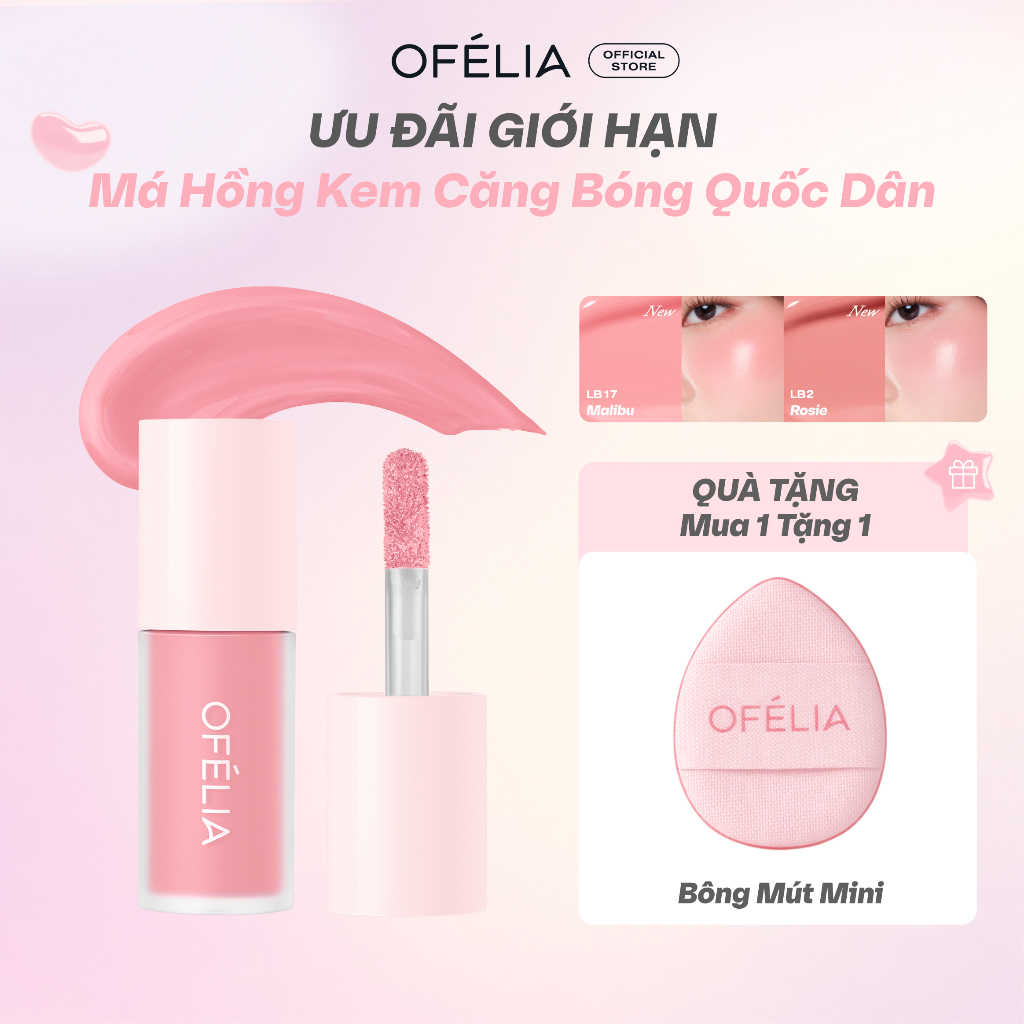 (Mới) Má Hồng Kem OFÉLIA Lolli Liquid Blush (4.6g)
