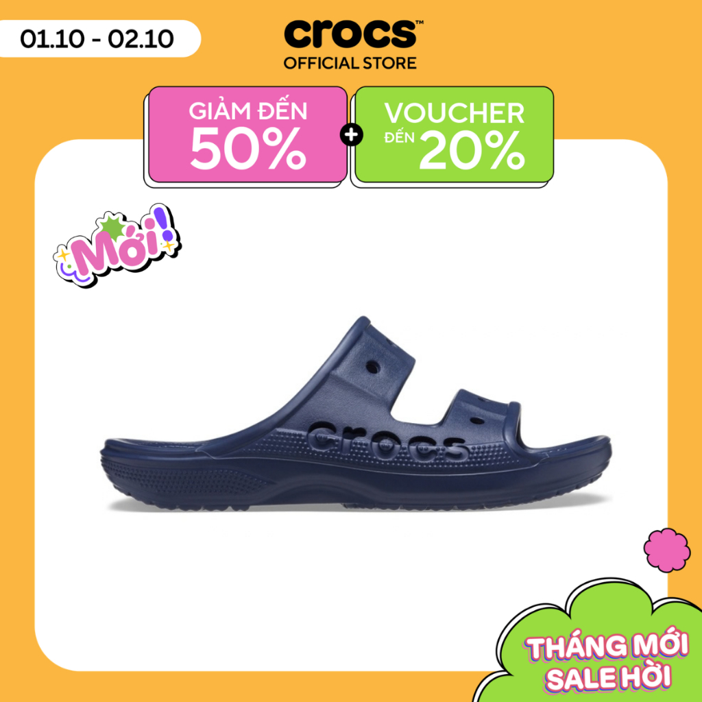 Dép Xăng Đan Unisex Crocs Baya - Navy - 207627-410