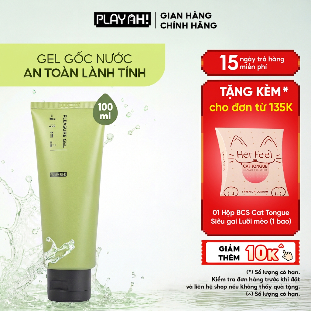 Gel Bôi Trơn PlayAh Gốc Nước Pleasure Gel 100ml