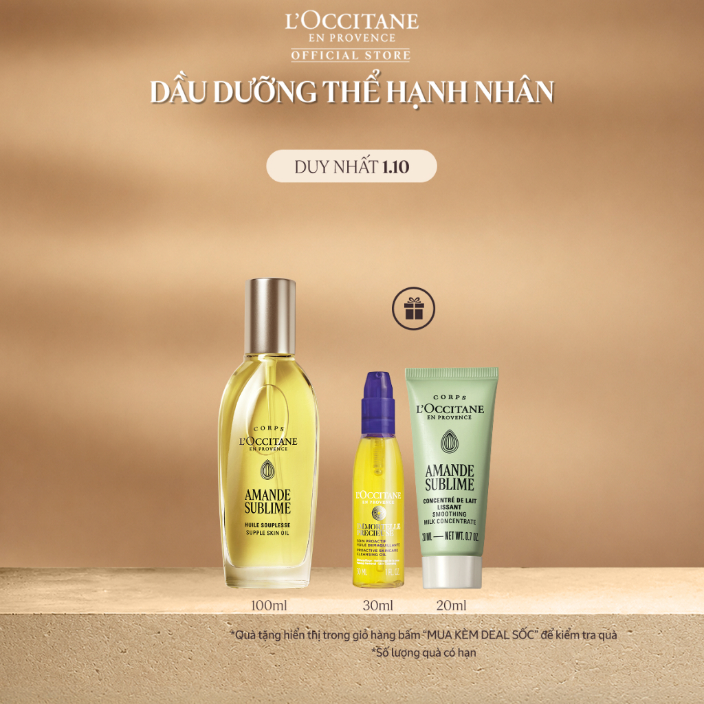 Dầu Dưỡng Thể Hạnh Nhân L'Occitane Almond Supple Skin Oil 100ml