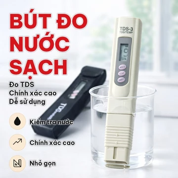 BÚT ĐO NƯỚC SẠCH TDS-3 CHÍNH XÁC CAO - Máy Đo TDS, Kiểm Tra Chất Lượng Nước