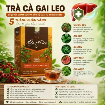 ✅ Combo 2 Hộp Trà Cà Gai Leo Mộc Tâm Hộp 30 Gói [Chính Hãng Cao Cấp] ✅ Trà cà gai lẹo xạ đen mát gan bổ gan giải nhiệt