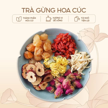 Trà Gừng Hoa Cúc Calming – Trà Thảo Mộc Thư Giãn, Làm Ấm Cơ Thể, Hỗ Trợ Tiêu Hóa