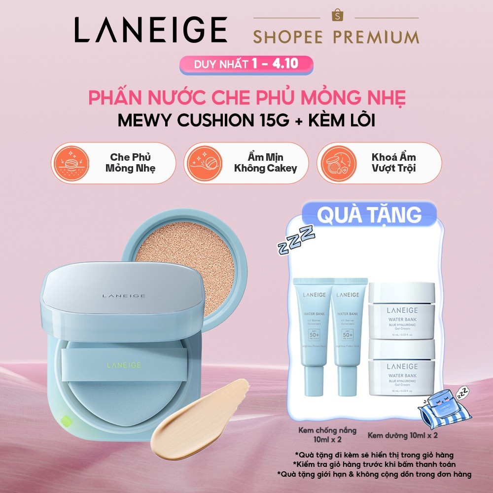 [MỚI] Phấn Nước Laneige Mewy Cushion Kèm lõi 15G x 2