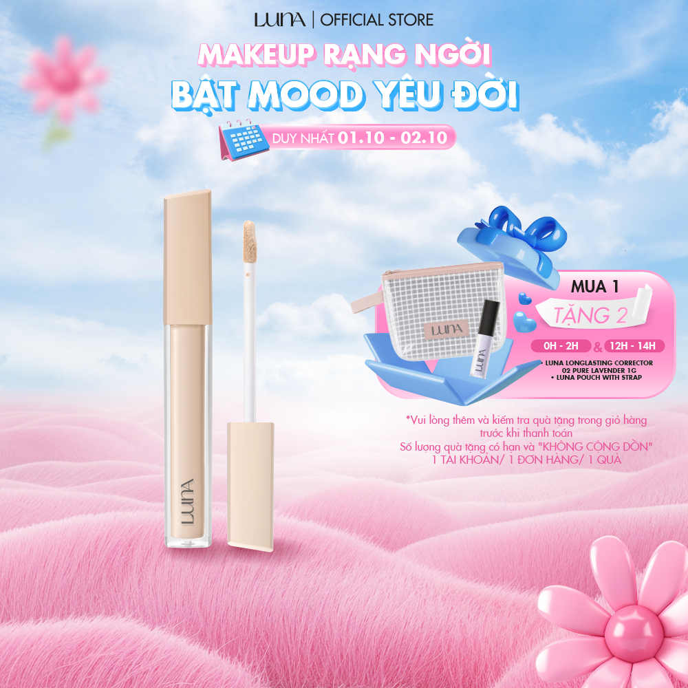 Kem che khuyết điểm Luna LongLasting Tip Concealer Fixing-fix mỏng nhẹ bền màu cả ngày 7.5g