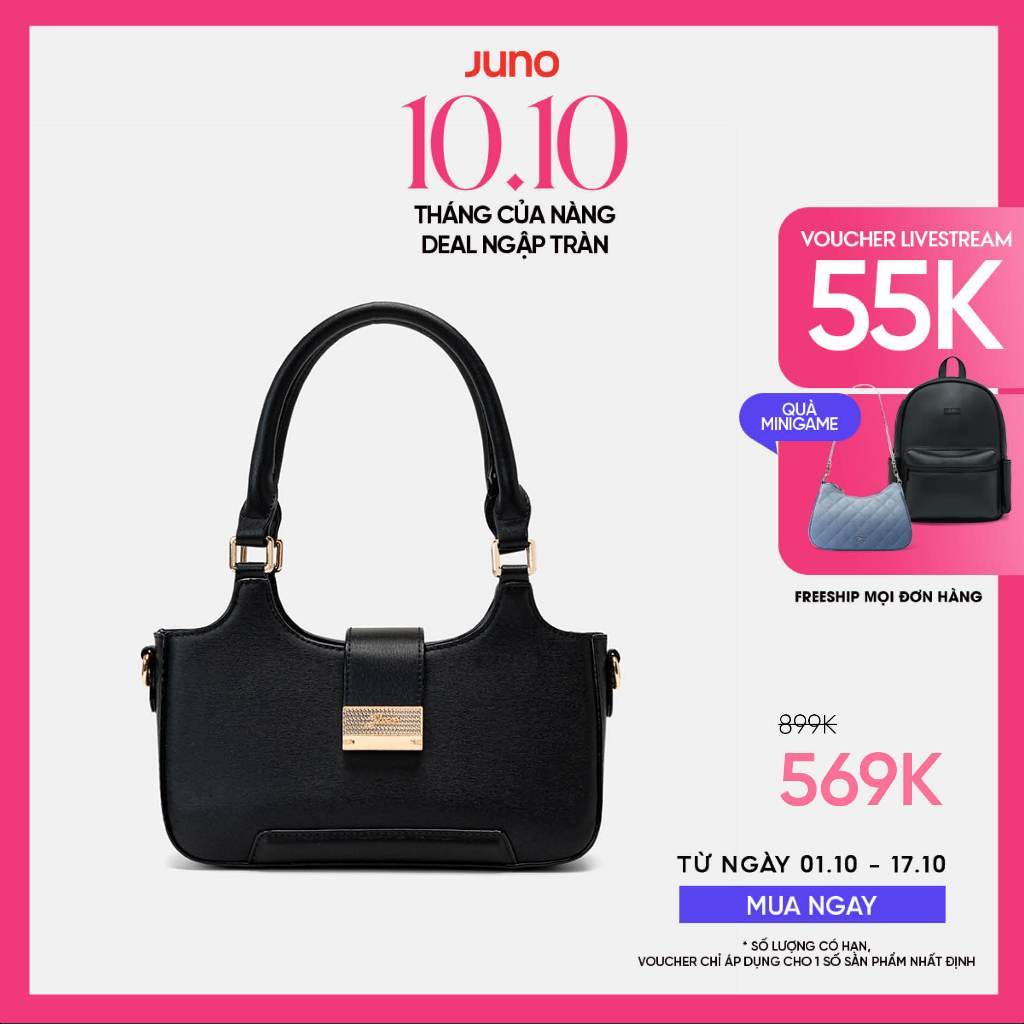 Túi Xách Nữ Thời Trang JUNO Cỡ Nhỏ Phối Khoá Trang Trí TXN903