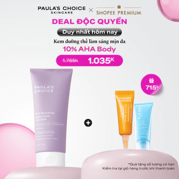Kem dưỡng thể làm sáng da, làm đều màu da Paula's Choice Skin Revealing Body Lotion 10% AHA 210ml - A5900