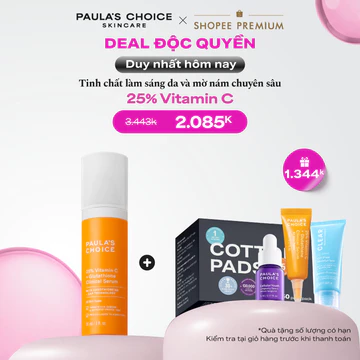 Tinh Chất Làm Sáng Da & Mờ Nám Chuyên Sâu Paula's Choice 25%Vitamin C +Glutathione Clinical Serum -30ml mã P1490