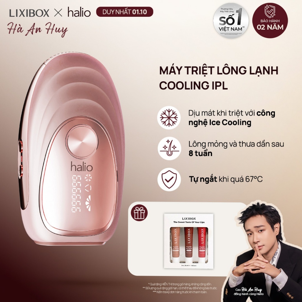 Máy Triệt Lông Băng Lạnh Trẻ Hóa Da Halio IPL Cooling Hair Removal Device