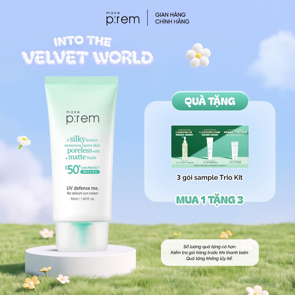 Kem Chống Nắng Make P:rem UV Defense Me NoSebum Sun Cream SPF50+ PA++++