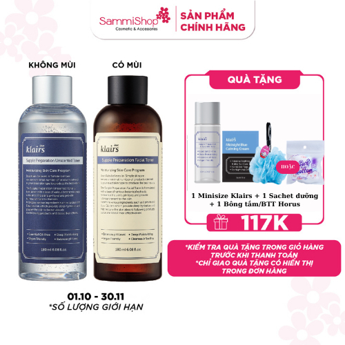 Nước hoa hồng Klairs Supple Preparation Toner