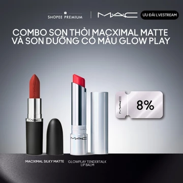 [MAC x LUCIE T10] MAC - Bộ 2 món: Son thỏi MACXIMAL Matte,Son dưỡng Glow Play Tendertalk Lip Balm