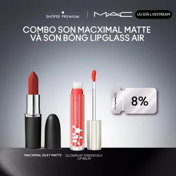[MAC x SĨ THANH T10] MAC - Bộ 2 món: Son thỏi MACXIMAL Matte Lipstick 3.5g/ SON BÓNG LIPGLASS