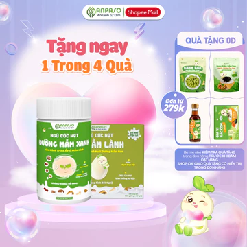 Ngũ Cốc An Mầm Lành Anpaso - Ngũ cốc dinh dưỡng từ các loại hạt - Giàu đạm thực vật