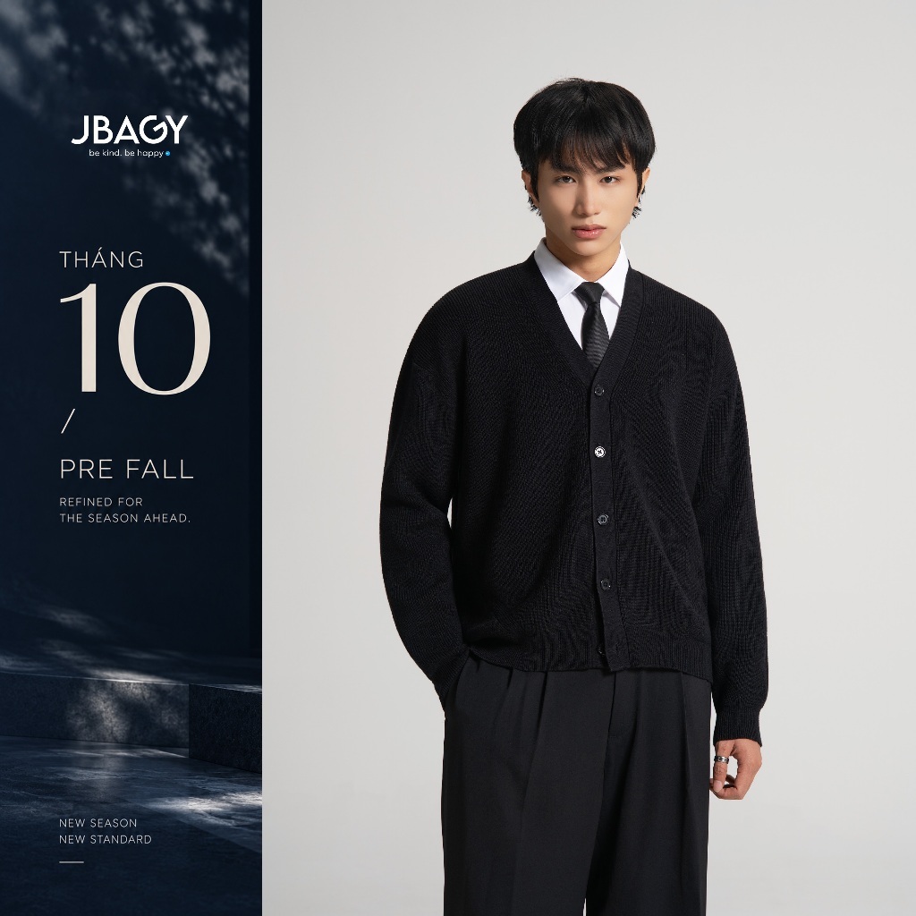 Áo khoác Cardigan nam dệt len dày dặn cao cấp JBAGY - JL001 (D12K68)