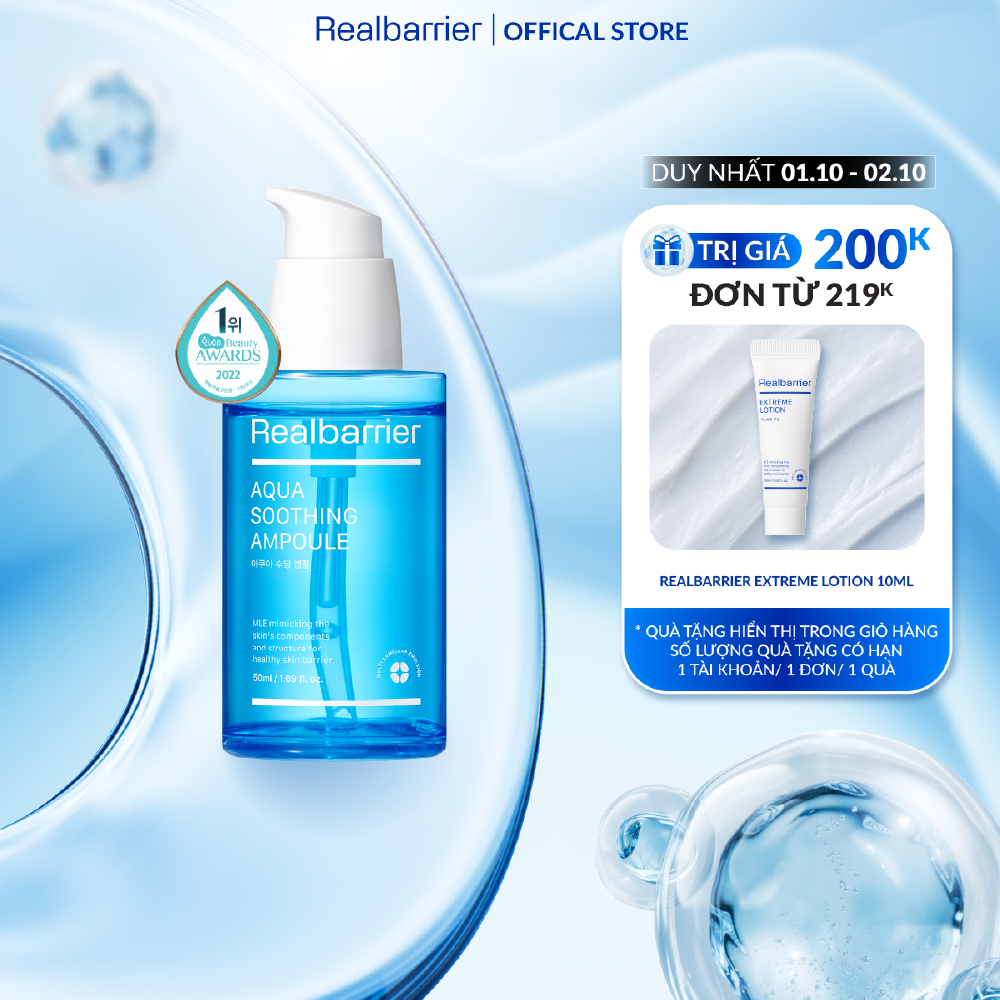 Tinh chất dưỡng ẩm Real Barrier Aqua Soothing Ampoule 50ml
