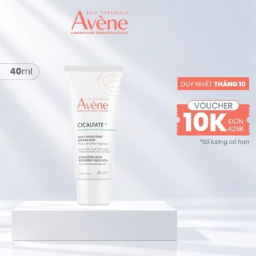 [KOL x Avene] [DATE 10/2027] Sữa dưỡng phục hồi Eau Thermale Avène CICALFATE+ HYDRATING SKIN REPAIRING EMULSION 40ml giú