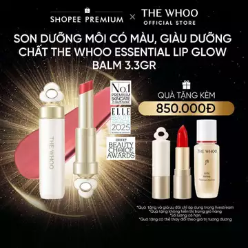[Hannah Olala Daily x Whoo] Son dưỡng môi có màu, giàu dưỡng chất The Whoo Essential Lip Glow Balm 3.3gr