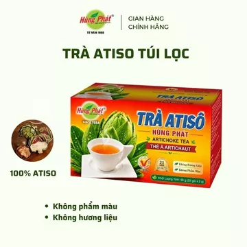 Trà Atiso Túi Lọc Hùng Phát - TATL - 50g 25 Gói Từ 100% Atiso Thiên Nhiên - Đạt chuẩn ISO HACCP