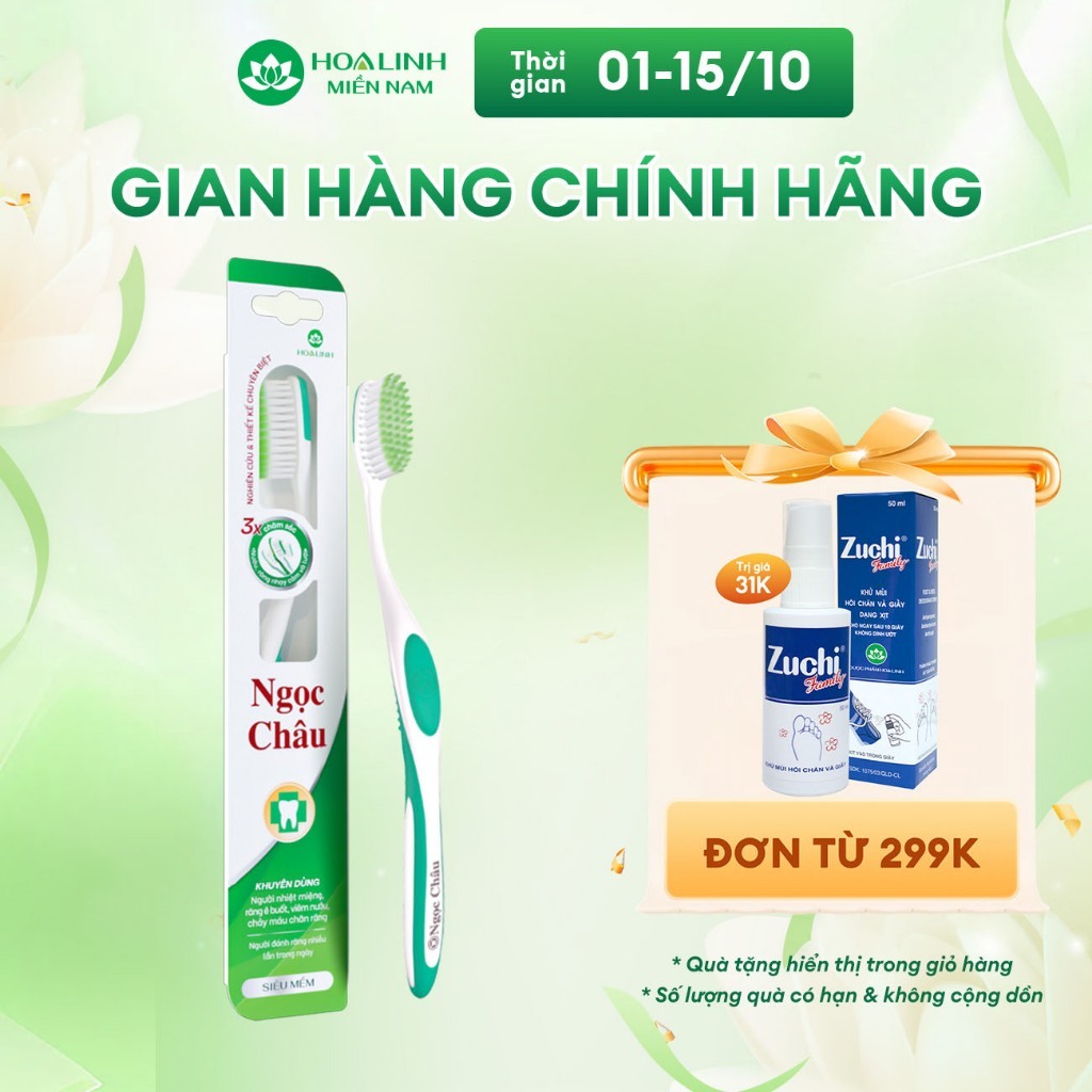 Bàn chải đánh răng Ngọc Châu Siêu Mềm Hoa Linh