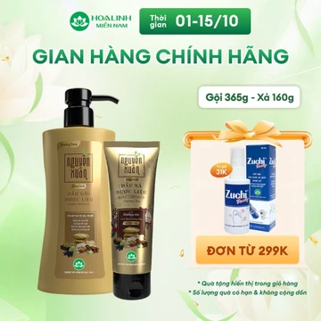 Bộ Dầu gội 365g km 35g và Dầu xả 160g Nguyên Xuân bồng bềnh - Dành cho tóc dầu bết