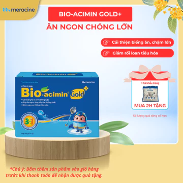 (Thứ2điđơn) Cốm Vi Sinh Bio Acimin Gold Bổ Sung Men Vi Sinh Và Vi Chất Giúp Bé Ăn Ngon Hấp Thu Tốt Hộp 30 Gói