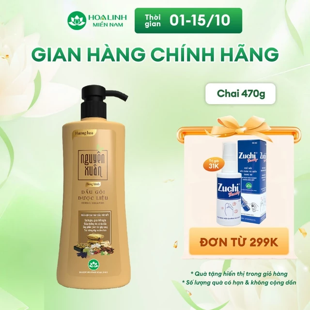 Dầu gội dược liệu Nguyên Xuân Bồng bềnh 520g - Dành cho tóc dầu bết