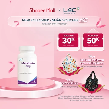 Viên uống cải thiện chất lượng giấc ngủ LAC Melatonin 3mg (120 viên)