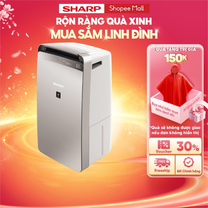 Máy lọc không khí hút ẩm SHARP DW-J27FV-S Hàng Chính Hãng