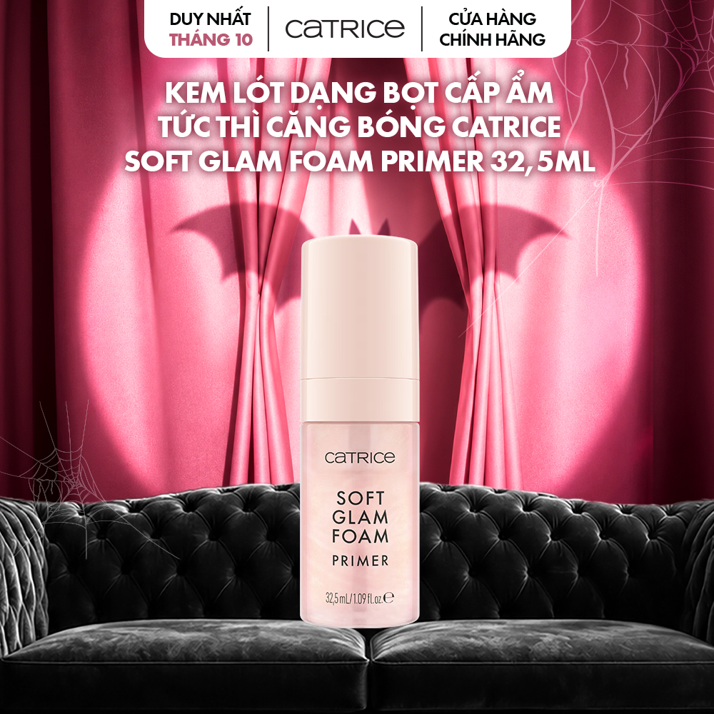 Kem lót dạng bọt cấp ẩm tức thì căng bóng Catrice Soft Glam Foam Primer 32,5ml